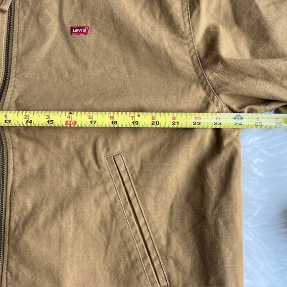 🆕 Levis Jacket Mens Beige Full Zip Bomber Depot Canvas Size M Corduroy
Collar - Picture 12 of 13